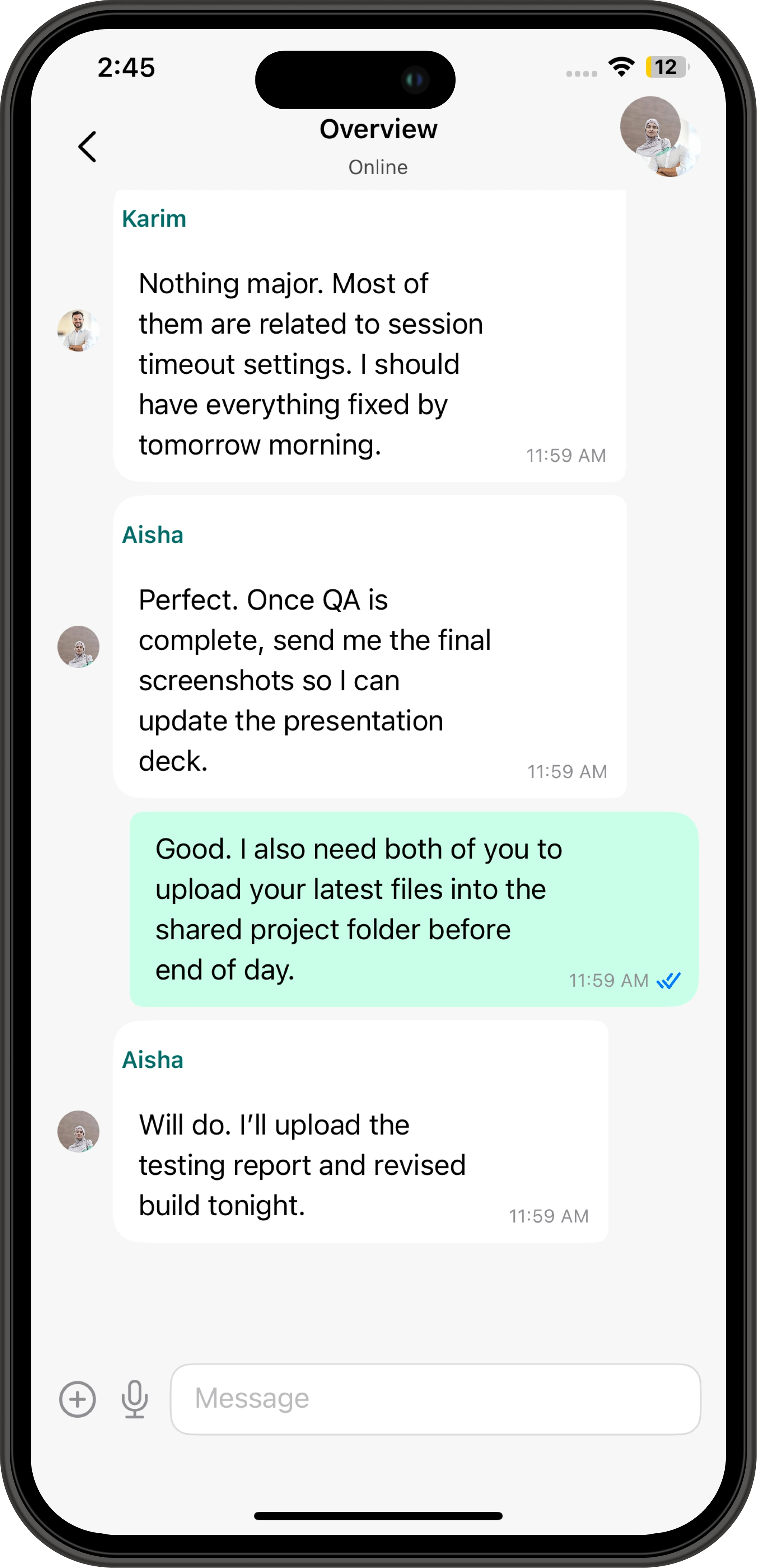NOVOTAK Mobile Group Conversations