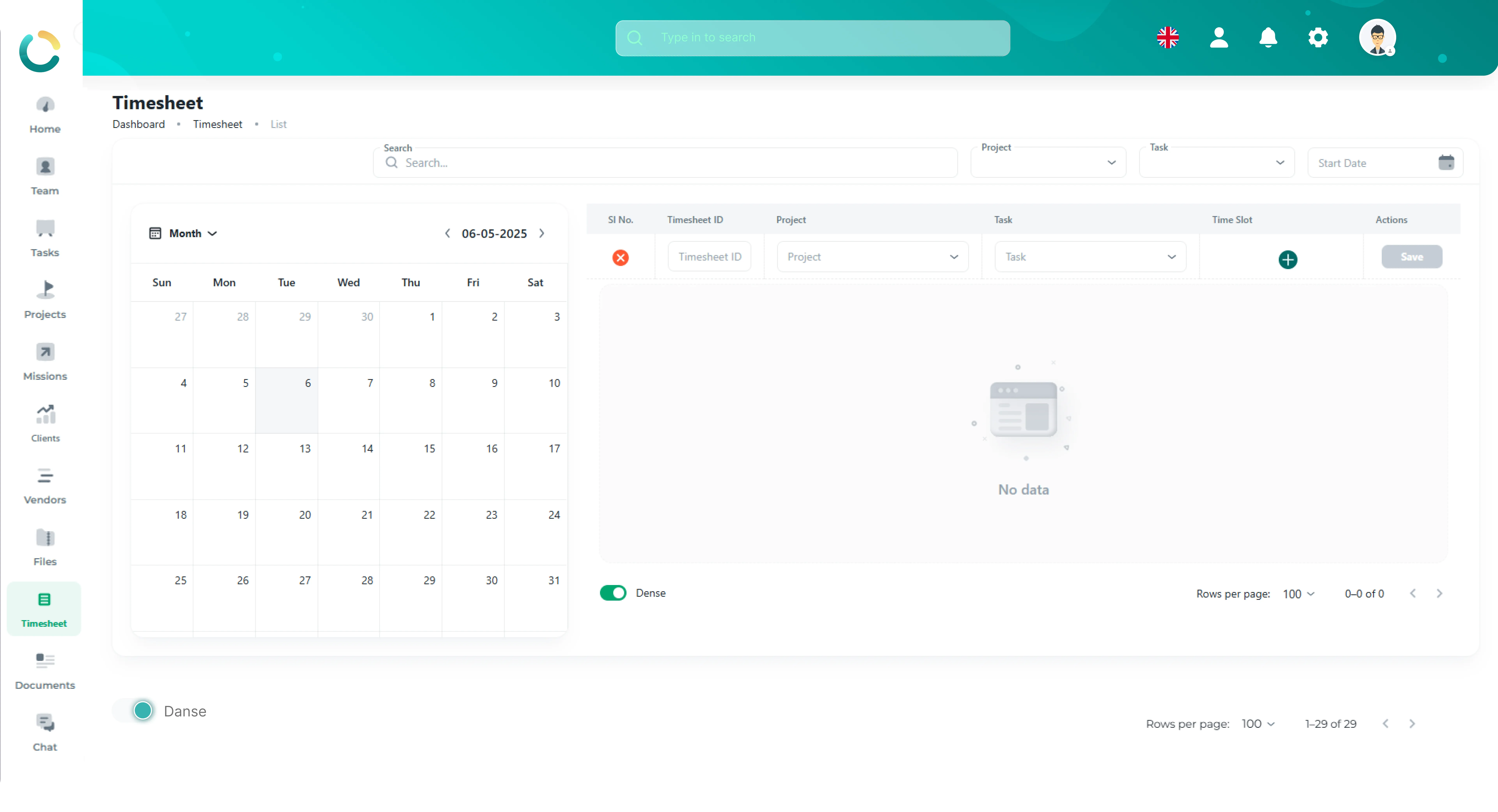 NOVOTAK Time Tracking Web Dashboard